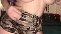 lust surges in camo twerk masturbation frenzy