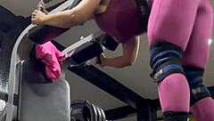 Big Ass Big Tits Woman Trains with Intense Workout
