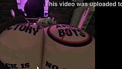 Snow bunny gobbles my dick deep in roblox condo!