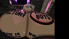 Snow bunny gobbles my dick deep in roblox condo!