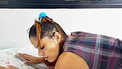 Redhead Teen Caught Masturbating Cums on Ass