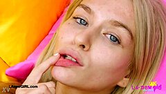 Pretty Blonde Teen 18+ Flashes Sexy Petite Body in Casting