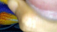 mommy masturbates in bed then jerks monster cock