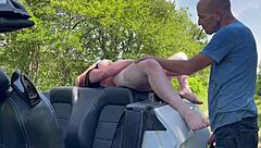 wickedphoenix curvy milf pussy licked in car