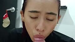 hot guy welcomes stepsis and eats her pussy till he explodes!