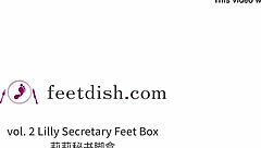 lilly the secretary's nylon feet in fetish box vol 2