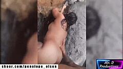 Fucking Penelope Olsen in outdoor river