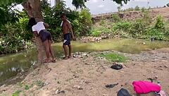 chubby girlfriend's big ass worshipped deep in forest adventure