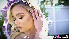 Beautiful Big Tits Blonde Milf Strips Curvy Lingerie Body!