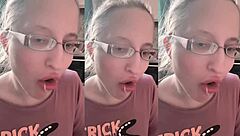 chewing asmr bubble gum makes my huge tits bounce teasingly