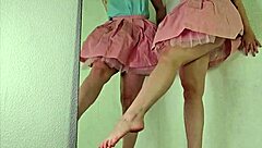 alice klay plays feet with orange slime closeup