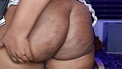 lonely ebony housewife mara squirts hard in solo toy play