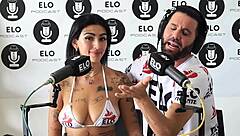 mica dellorto struts into the spicy casting room revealing latina tattoos