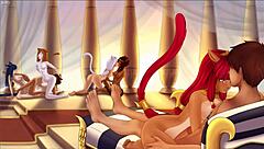 nebet's hot sex scene in space paws furry hentai game