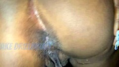 jake d rips clothes and pounds dripping ebony pussy on bed