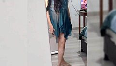 pretty latina lingerie dance turns homemade steamy