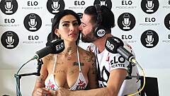 mica dellorto struts into the spicy casting room revealing latina tattoos