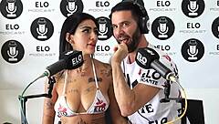 mica dellorto struts into the spicy casting room revealing latina tattoos