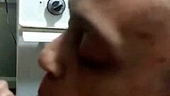 my cock throbs as she sucks it deep and sloppy