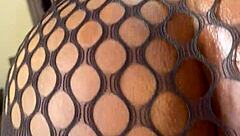 petite ebony babe rides dildo with bubble butt bouncing wet