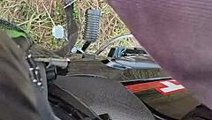 Public Dick Flash: Masturbating Outdoors as Ladies Watch from Afar