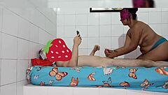 heart racing as florida brunette friend swallows my huge cock after netflix tease