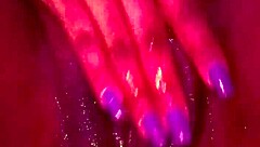 ebony beauty fingers pussy to explosive orgasm tease