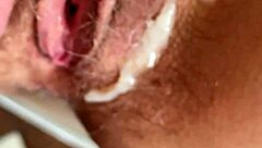 slow motion ultra closeup hairy housewife tight pussy monster cock fuck