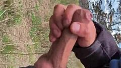 Public Dick Flash: Masturbating Outdoors as Ladies Watch from Afar