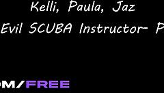 blonde bikini vixen traps rival in steamy underwater revenge mess