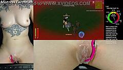 playing tropical monster girls with cum dripping from wet pussy