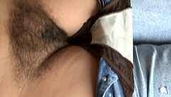 blonde milf flashes big hairy pussy making cocks throb hard