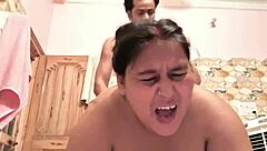 mature girlfriend's friend takes monster cock anal on bed