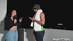 Peruvian big ass teen takes monster BBC anal creampie for first time