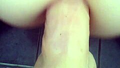 amateur dildo deeply stretches tight asshole wide