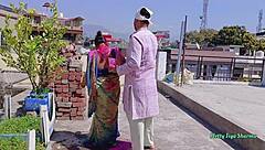 Outdoor holi fucking tight pussy with hot friend in wild passion