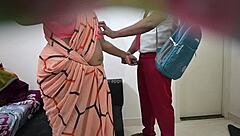 Student pounds milf bent over doggystyle blowjob session