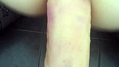 amateur dildo deeply stretches tight asshole wide