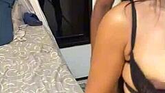 Brazilian Brunette Hotwife Cuckolds with Porter's Massive BBC Creampie