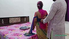 Outdoor holi fucking tight pussy with hot friend in wild passion