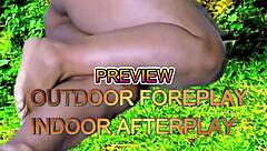 Outdoor Foreplay Teases Gaping Pussy Before Indoor Assfucking Afterplay