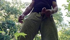 Public Park Jerkoff Cum Explodes Everywhere