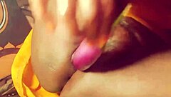 horny indian housewife fucked deep with brinjal toy