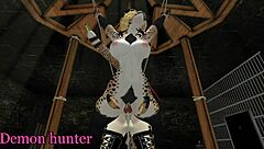 Furry shemale slave endures hardcore BDSM monster fucking