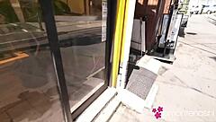 Beautiful Bar Owner's Huge Natural Tits in Threesome Creampie Negotiations and Cowgirl Riding