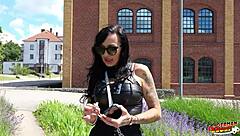 inked big tits milf evi sky picked up at casting for rough cowgirl pounding