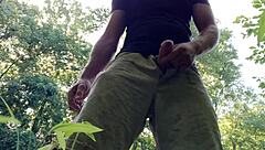 Public Park Jerkoff Cum Explodes Everywhere