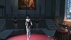 Teasing Brunette In Slutty Fallout Fashion