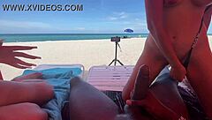 Curvy Babe Takes Big Black Cock Beachside