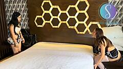 Latina Letzy Lizz first time lesbian maid toy ass play